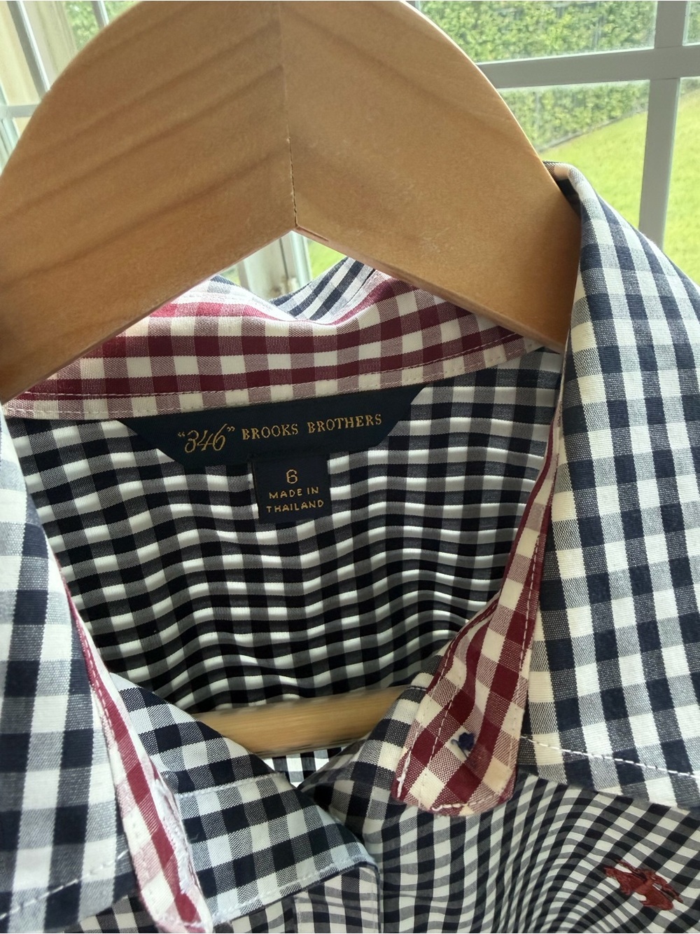 Brooks Brothers Women’s 100% Cotton Gingham Button-Down Shirt – Size 6 - Picture 3 of 5